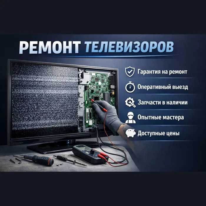 Ремонт телевизоров с оригинальными деталями и гарантией до года