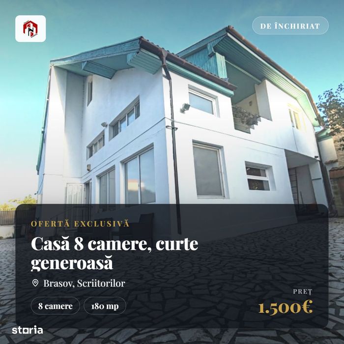 Casă 8 camere, curte generoasă