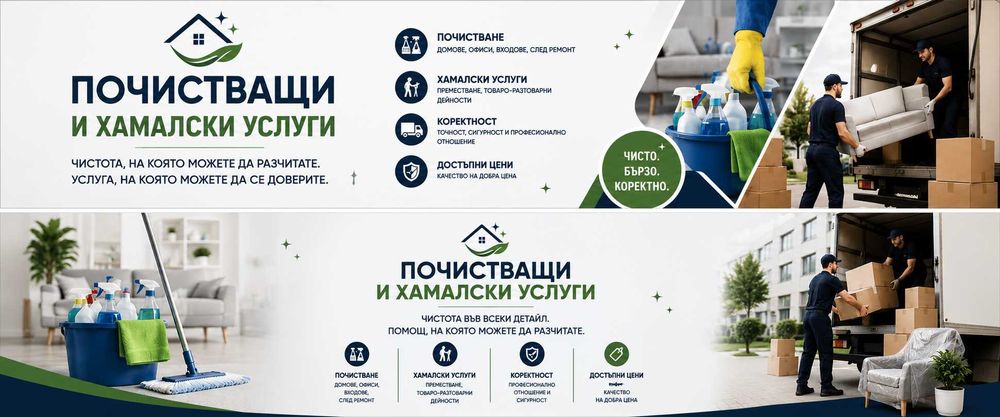 Професионално почистване и хамалски услуги