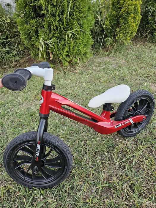 Bicicletă de echilibru copii QPlay Racer 12" – roșie