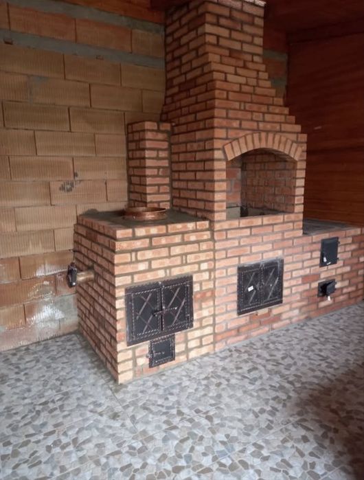 Montaj grătare din cărămidă