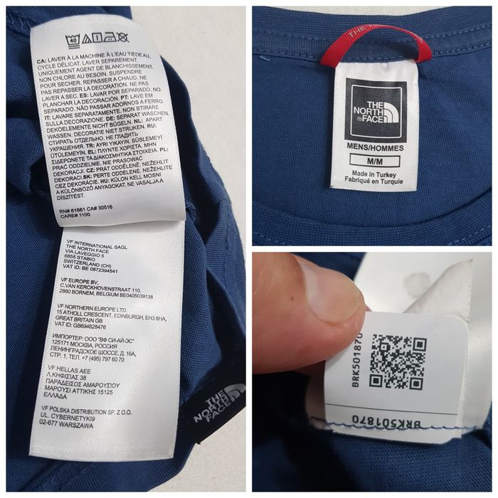 Tricou The North Face, logo piept, bleomarin navy, 100% bumbac, Nr. M