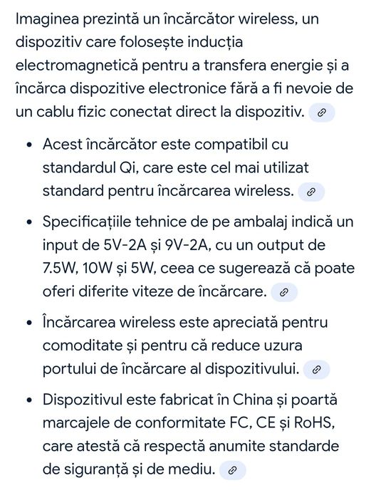 Wireless charger incarcator NOU
