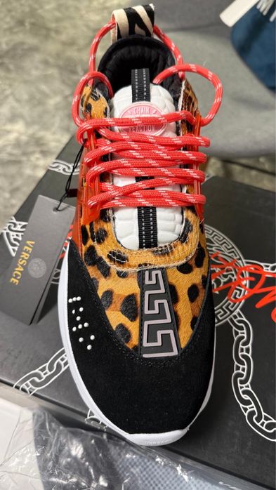 Versace Chain Reaction sneakers leopard