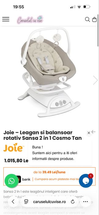 Scoica Cybex DJ Khaled 3 piese + leagan Joie + landou Anex flo yuki