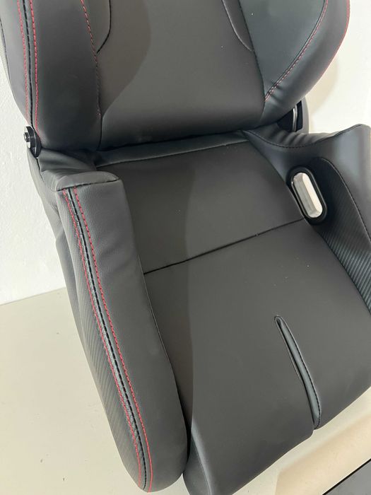 Scaun sport auto Simoni Racing Emerson SRS/11S, rabatabil, Eco-Piele Neagră/Carbon Look