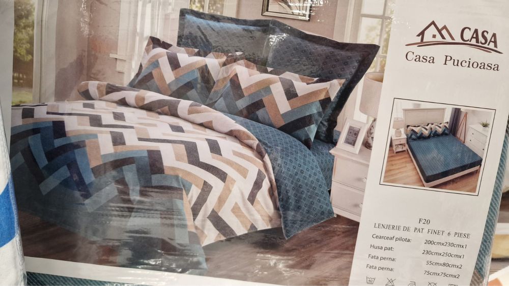 Vând Lenjerii de pat Finet Casa Pucioasa 6 piese