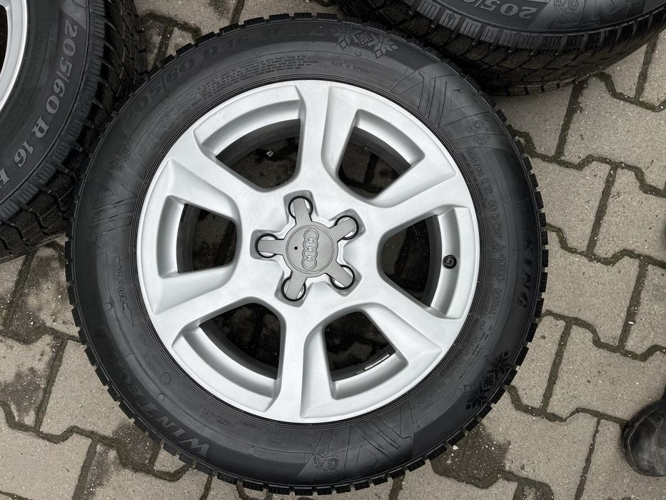 Jante aliaj 5x112mm, anvelope 205/60 R16, Audi A4 B8 B9, A6 C6
