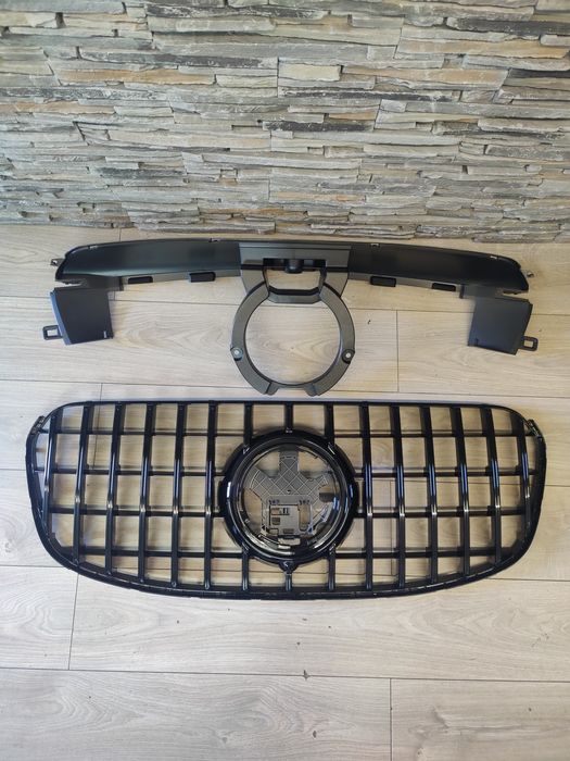 Grila Mercedes GLS X167 facelift (2023+) GTR panamericana Negru Lucios