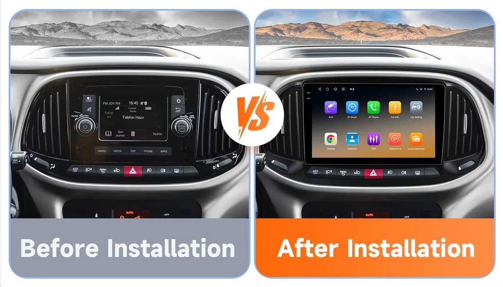 Мултимедия 9″ Android 14 за FIAT DOBLO II (15-19г) CARPLAY навигация DSP RDS