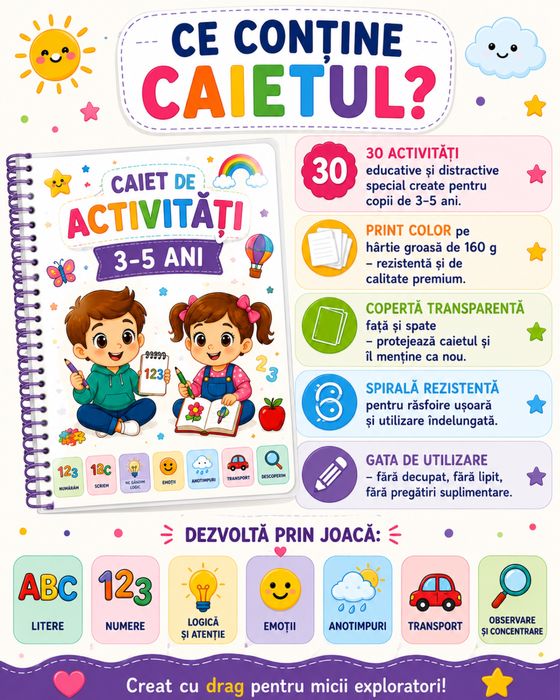 Caiet de activitati pentru copii 3-5 ani