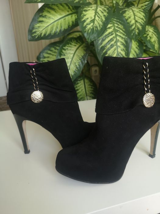 Боти естествен велур Vero Cuoio