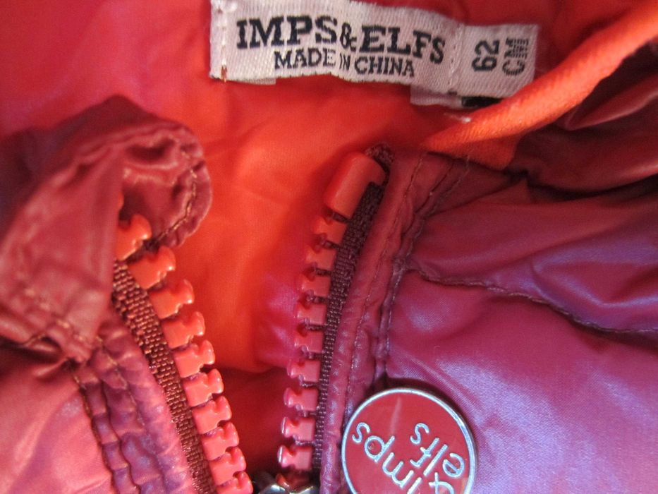 Geaca puf copil IMPS&ELFS, 3-6luni, gluga, stare f.buna