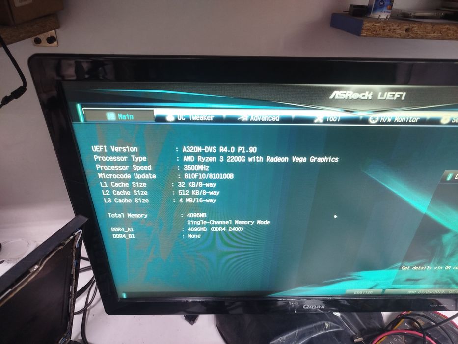 Продам комплект ryzen 3-2200G