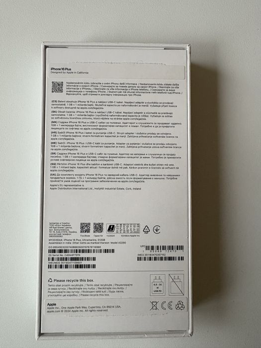 Apple Iphone 16 Plus 512GB Ultramarine ГАРАНЦИЯ!