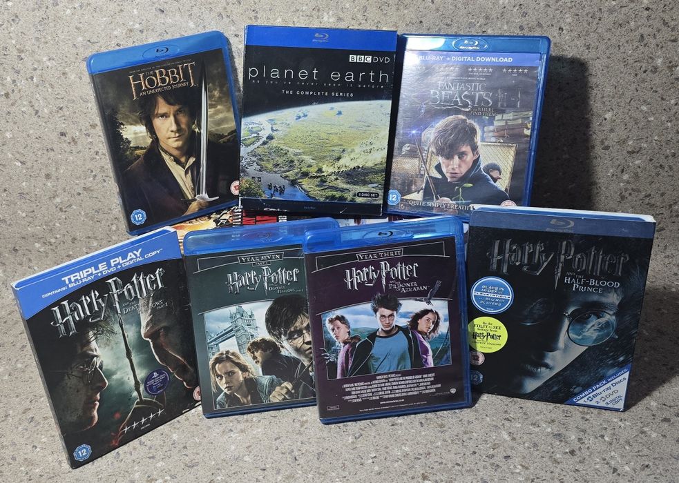 Lot 22 Blu-ray originale – Harry Potter, Planet Earth, Hobbit, Star Wars