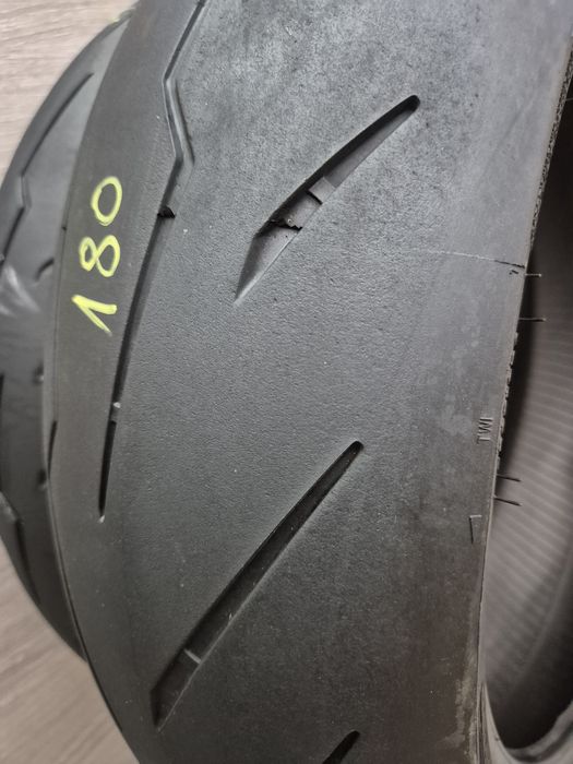 Set anvelope moto 120 70 17 cu 180 55 17 Pirelli Rosso 4 dot 2022