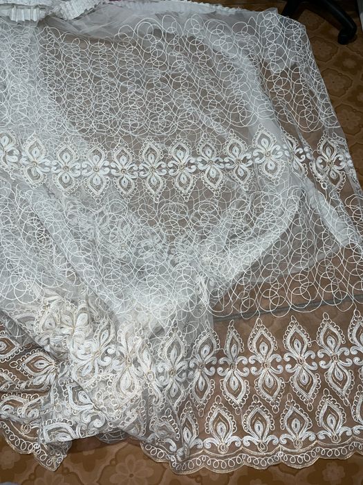 Белая тюль-сетка