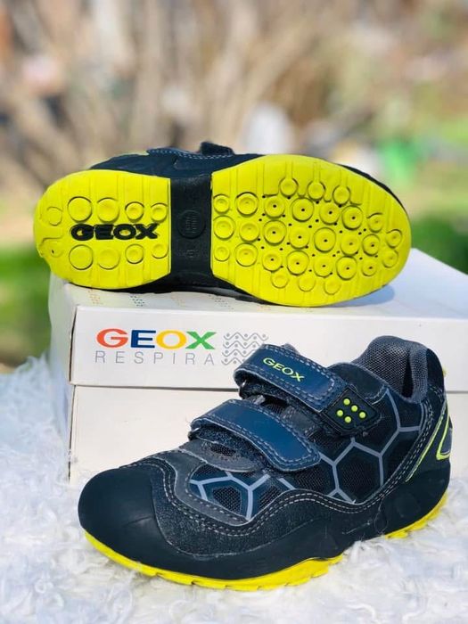 Bocanci baiat GEOX-marimea 30,inter19,5cm,nu ghete piele inpermeab Somon
