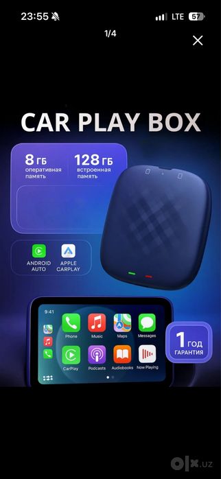 Carplay sotiladi 8/128 GB yani