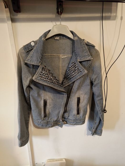 Jacheta denim cu tinte