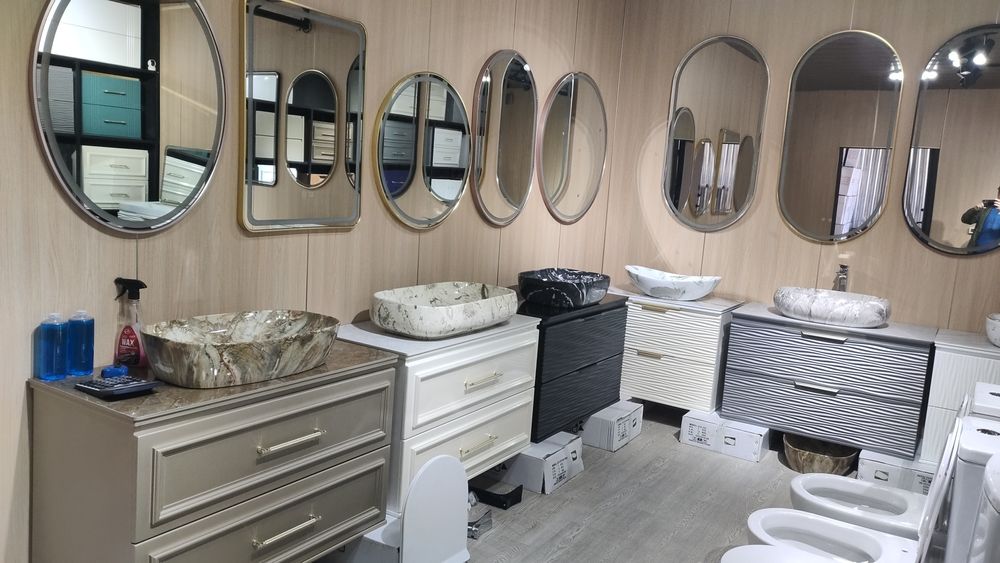 Ossoceramics. Mebel PVC. Dush i rakovina smisitel