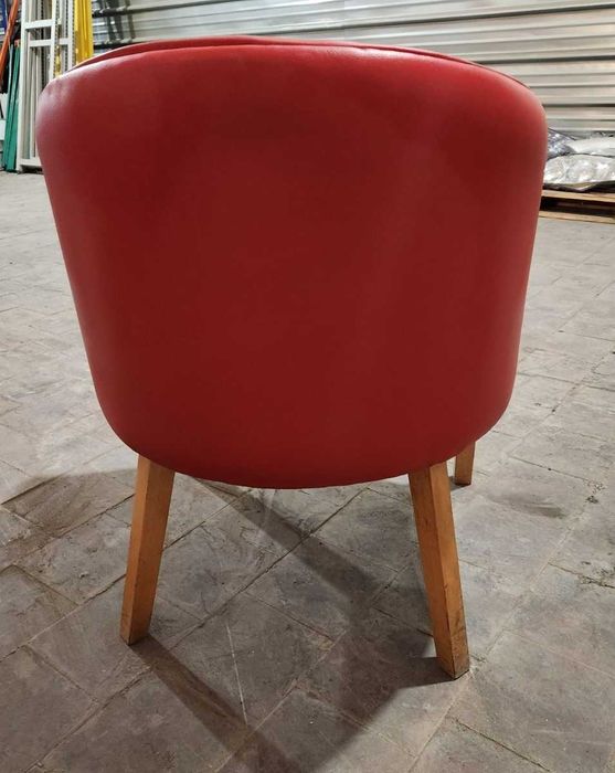 Червен кожен фотьойл/стол 16бр.