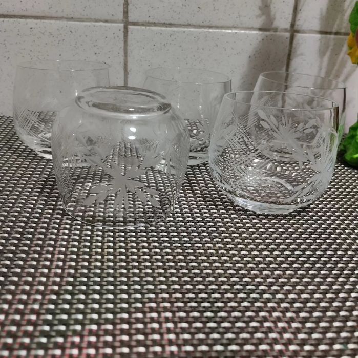 Стопки времён СССР, стекло, резьба