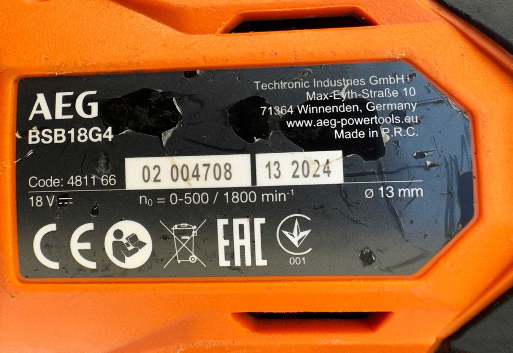 AEG BSB18G4 - Ударен винтоверт 2x18V 2.0Ah 2024г.