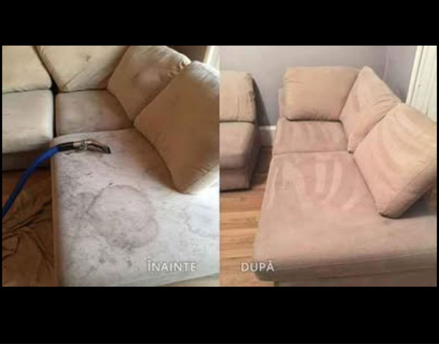 Curat și igienizez canapele prin metoda injecție extracție, cu produse profesionale