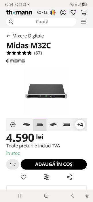 Midas M32C - mixer de rack