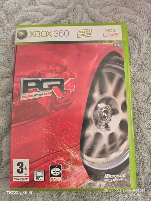 Vând joc project Gotham racing 4 (PGR 4) pt Xbox 360 și Xbox live.