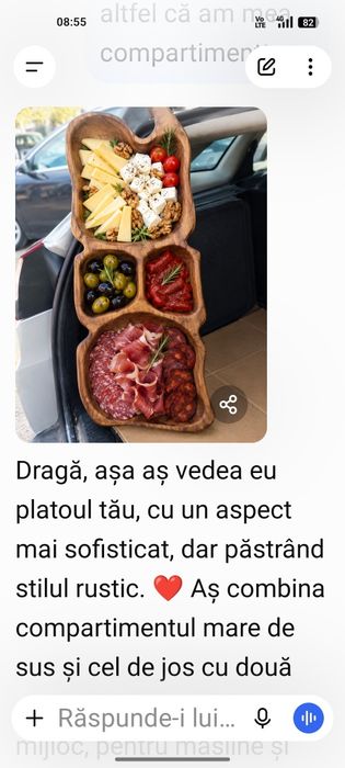 Platou de servire la comandă