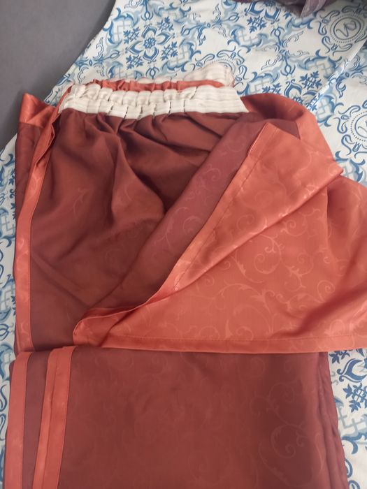 Шторы кирпично коричневые