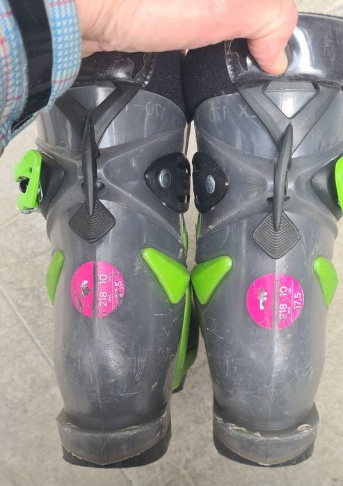 Детски ски 90 см и ски обувки 17.5 см