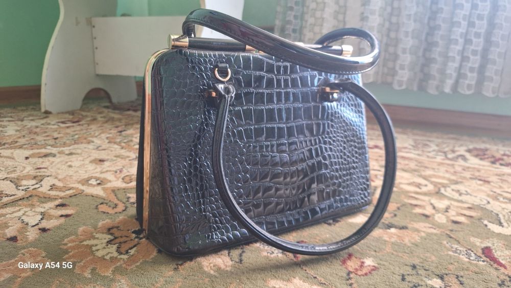 Черная сумка двухсторонняя