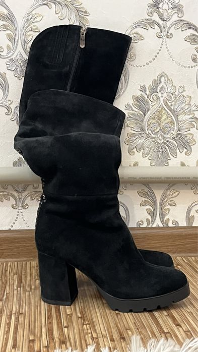 Замшевые сапоги, размер 36