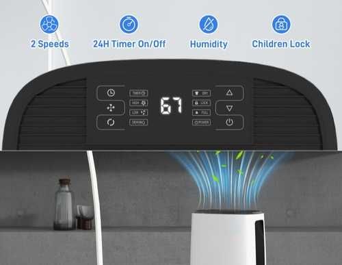 Влагоабсорцатор 10l/ ден 2200ml Нomcom ,работи с Alexa -внос от Англия