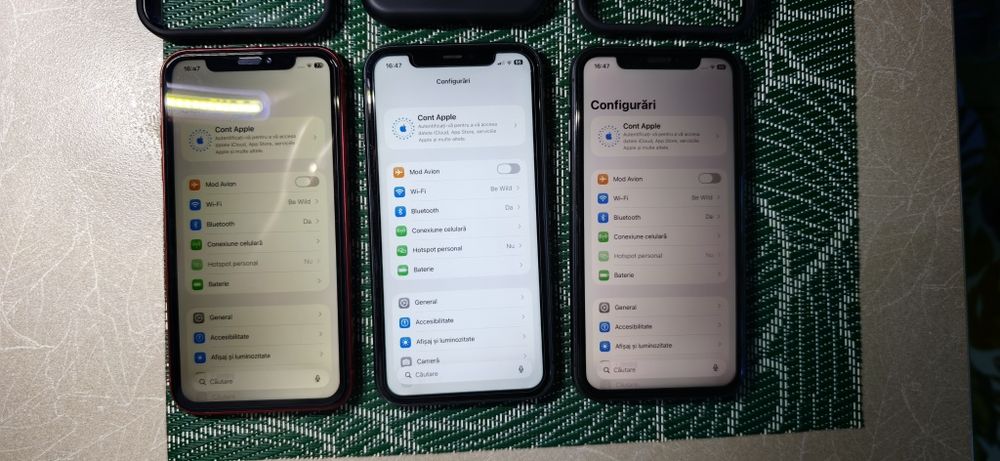 3x iPhone 11 64GB – Full funcționale – Face ID defect – 550 RON/buc FIX