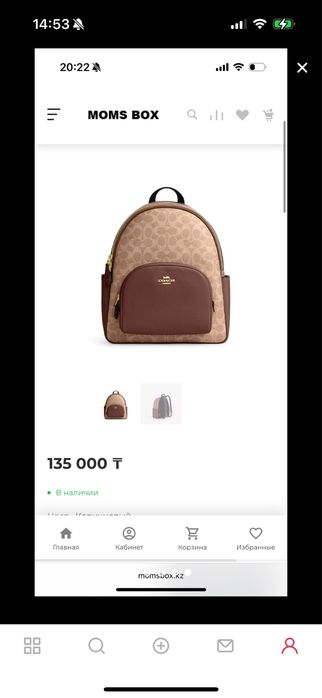 Рюкзак от бренда Coach