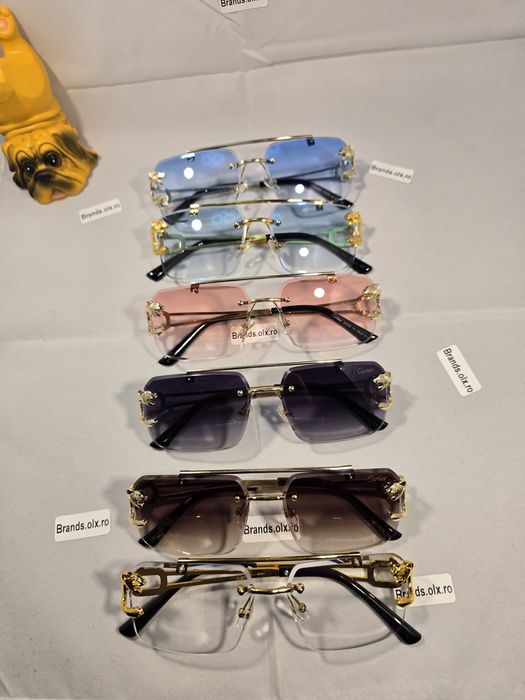 Ochelari de soare Cartier, Gold Frame, 8809, Made in Italy, pret per bucata