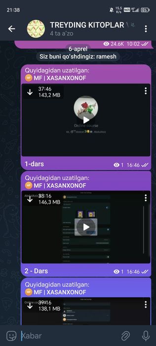 Treyding darslik kitop strategiyalar bor noldan organaman deganlar