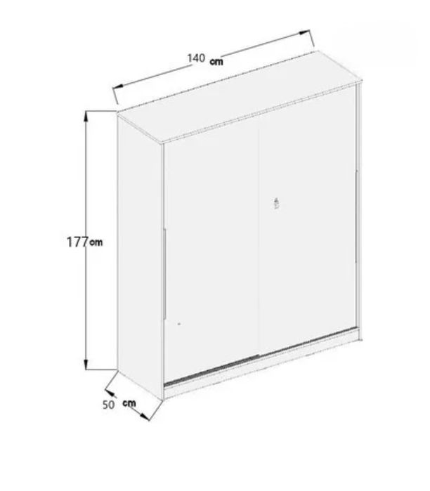 Dulap alb cu uși glisante