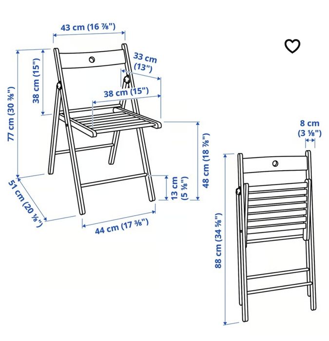 Scaun pliant, maro IKEA