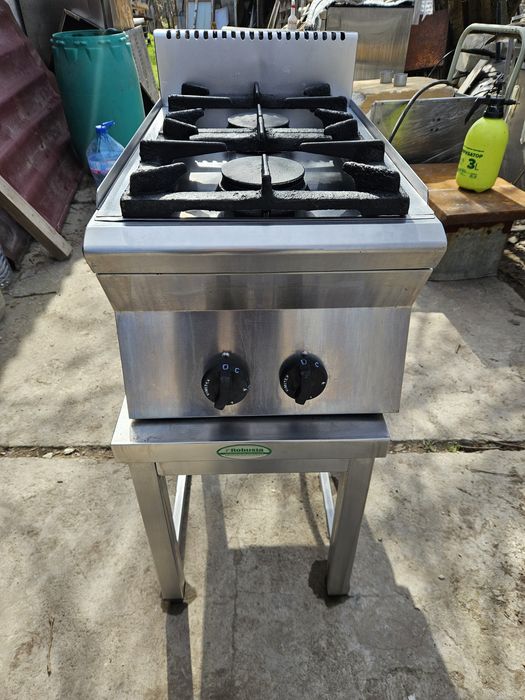 Газов Котлон 2-ка. Настолен  със Защита Пилотен пламък със стойка маси