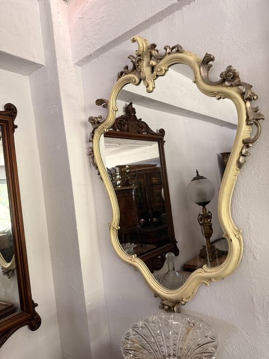 Oglinda Vintage Stil Venetian Rama Lemn