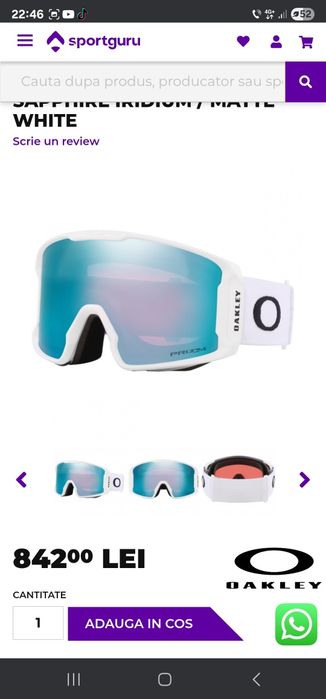 Ochelari schi Oakley Line Miner L Prizm Snow Sapphire Iridium / Matte
