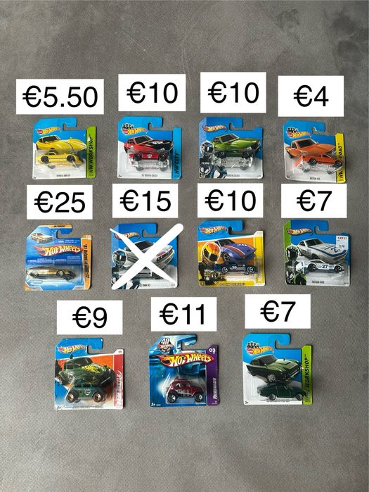 Hot Wheels колички - различни mainline/мейнлайн модели преди 2014