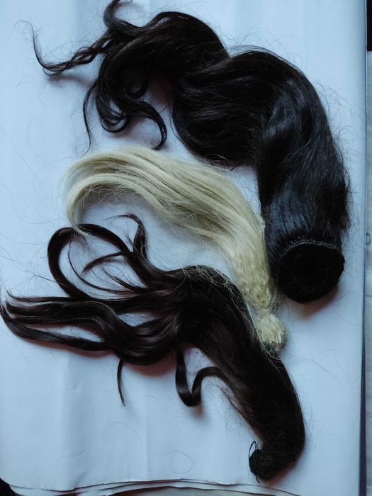 Oпашка коса естествена - ролки за къдрене - пръчки и за обем (велкро)