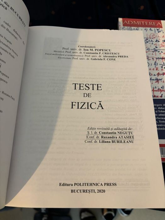 Culegerii Matematica si Fizica UPB